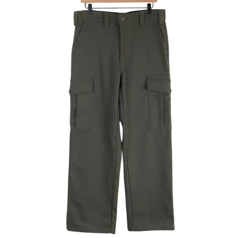 VTG Big Bill Wool Blend Cargo Pants Men's 32x33 Green Military Style Trousers